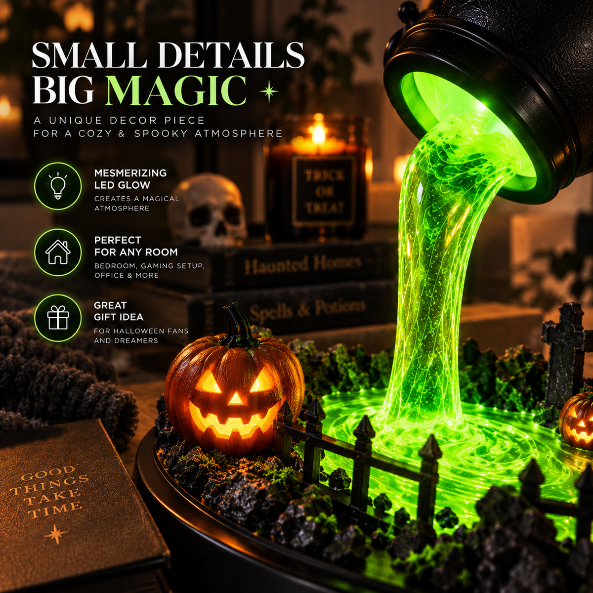 Witch Cauldron Lamp By Limelly