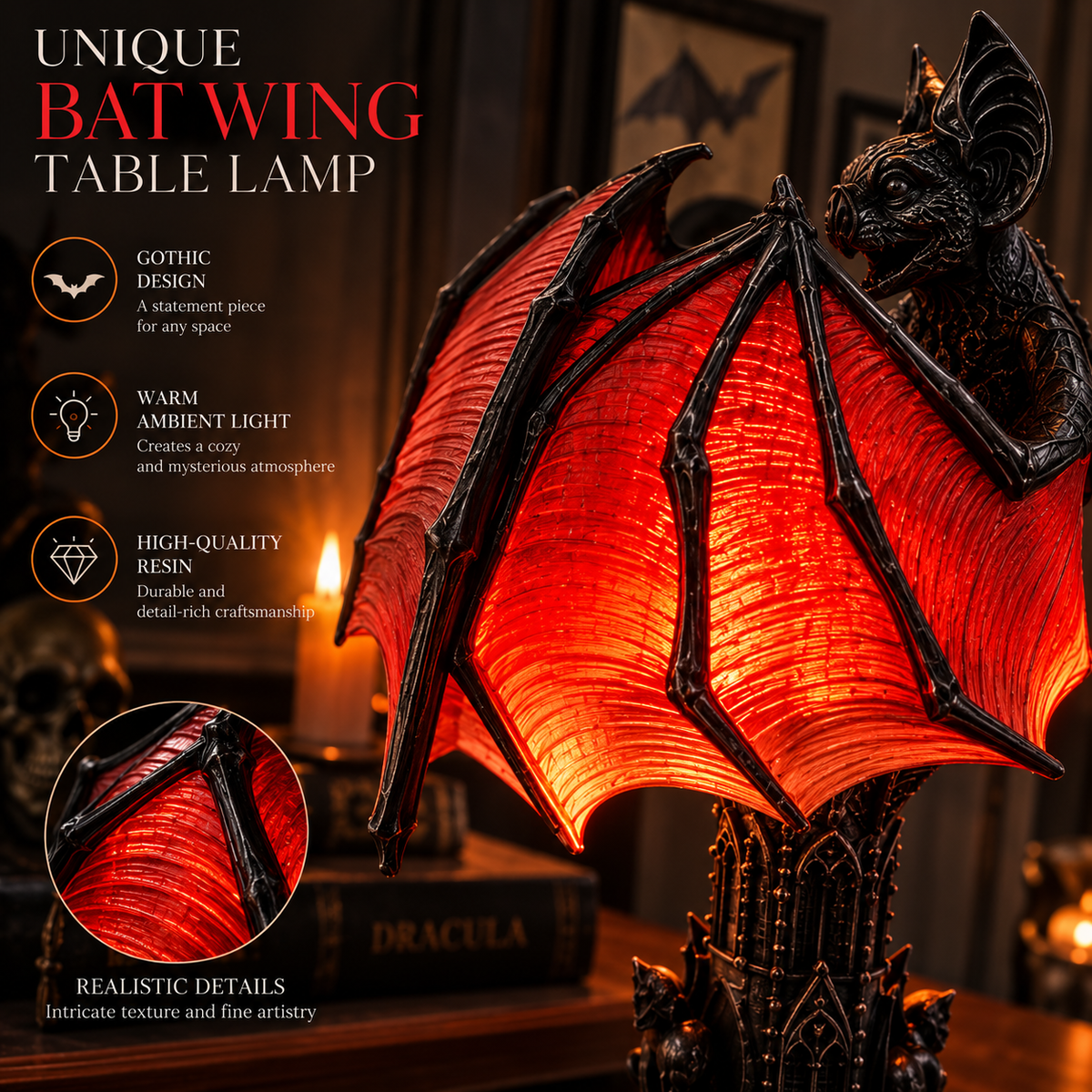 Bat Halloween Lamp By Limelly