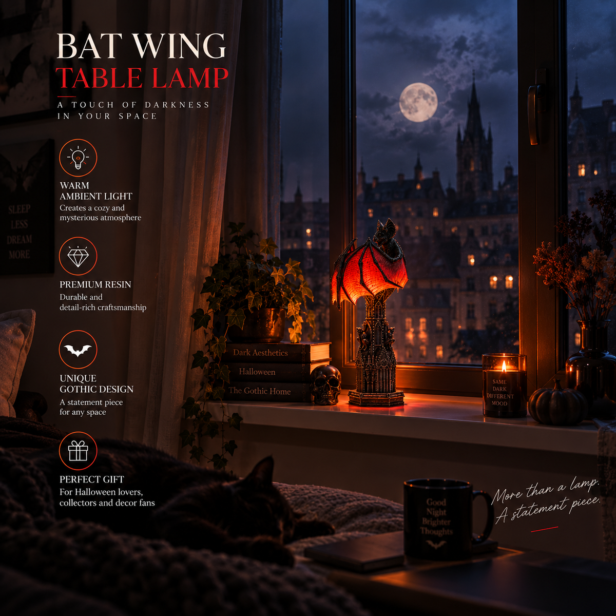 Bat Halloween Lamp By Limelly