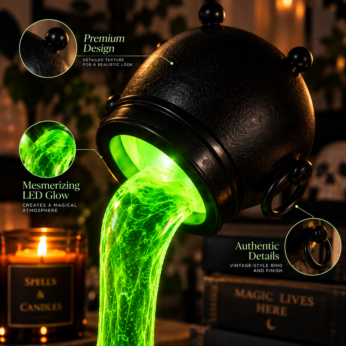 Witch Cauldron Lamp By Limelly