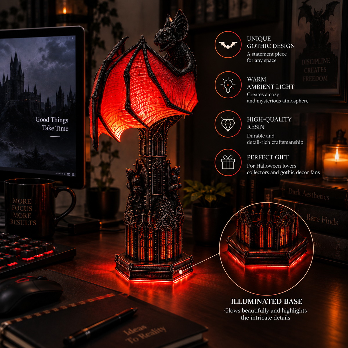Bat Halloween Lamp By Limelly