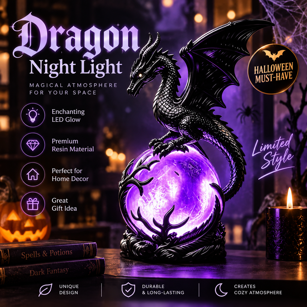 Dragon Night Lamp By Limelly — Default Title