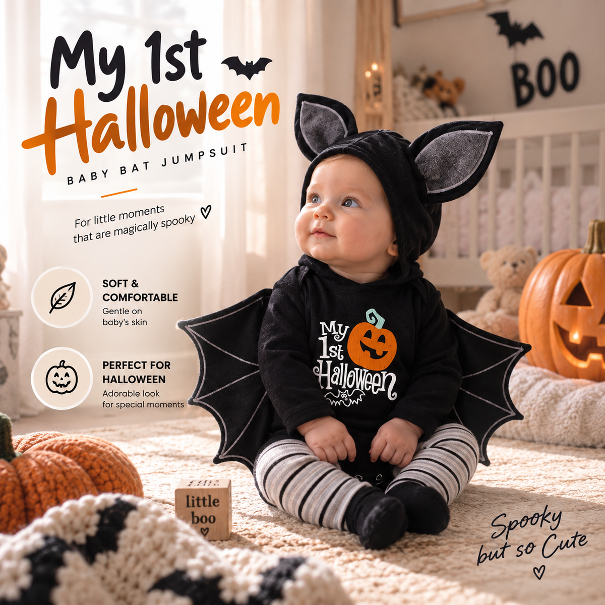 Baby Halloween Bat Costume By Limelly — 100