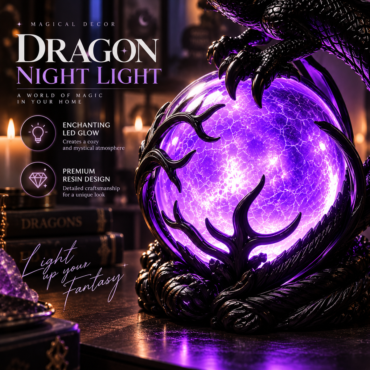 Dragon Night Lamp By Limelly