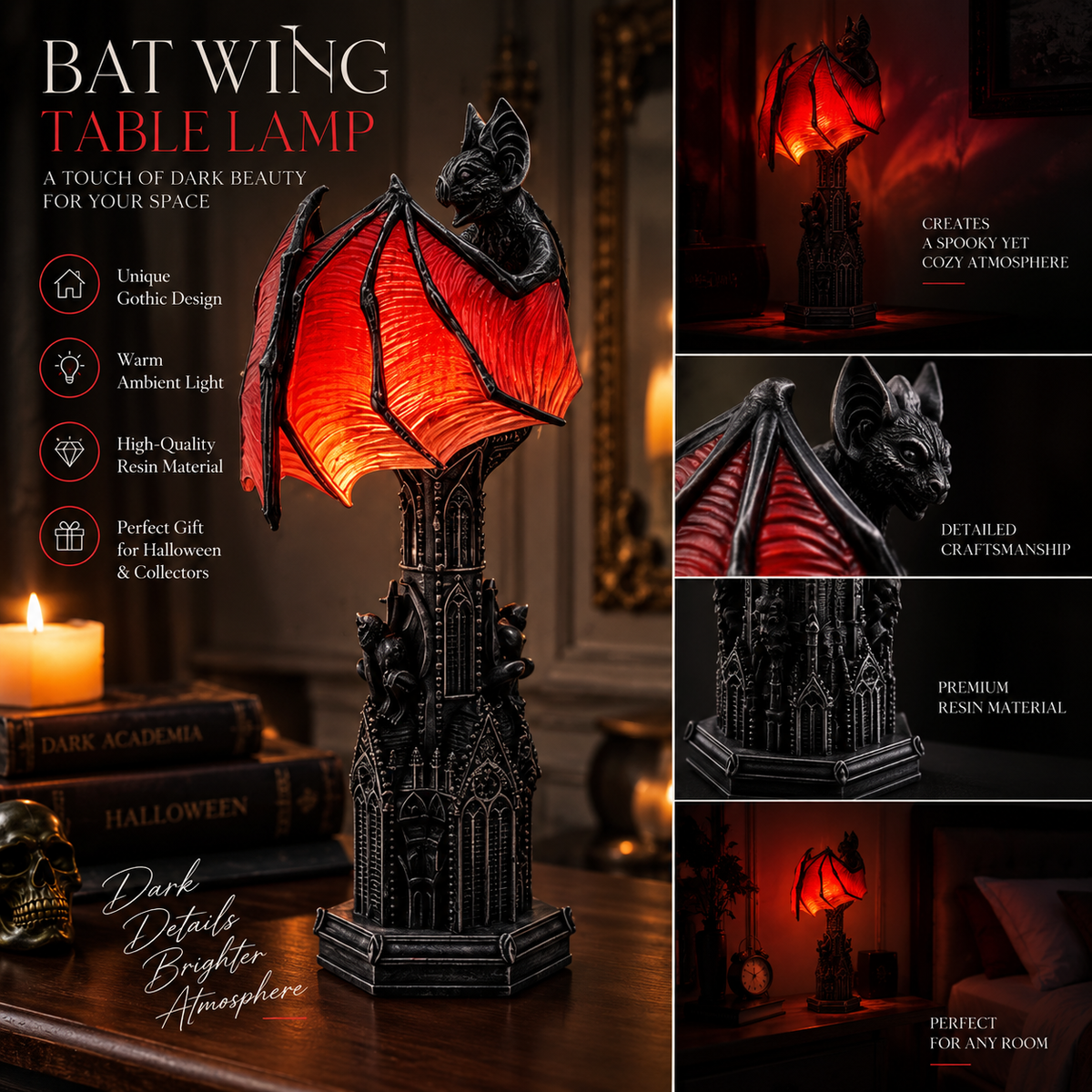 Bat Halloween Lamp By Limelly