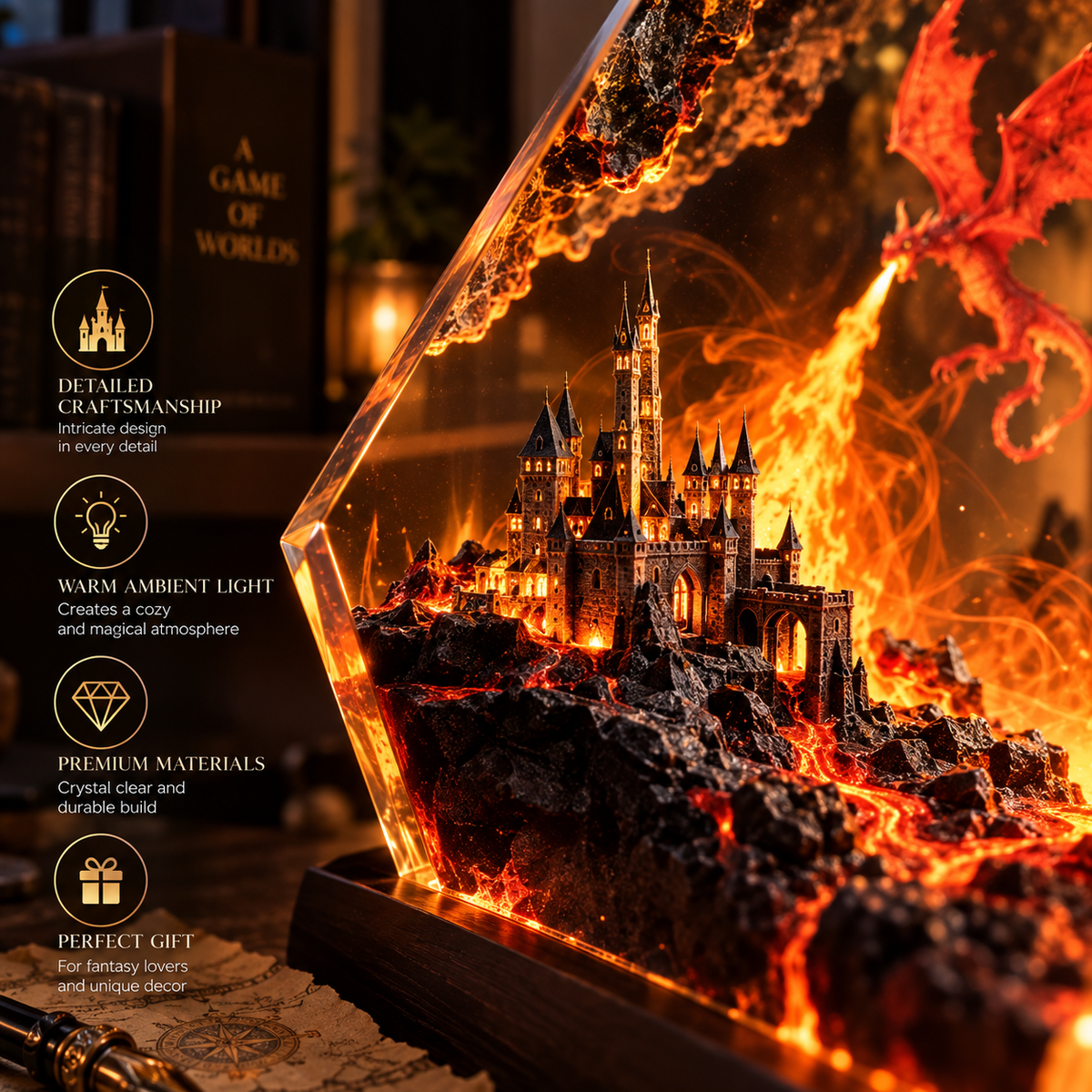 Fire Dragon Halloween Lamp By Limelly